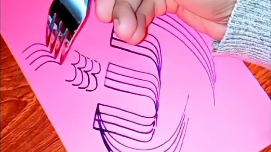 Allah Calligraphy Using Spoon Only _ No Pen No Pencil Challenge Art”_720p